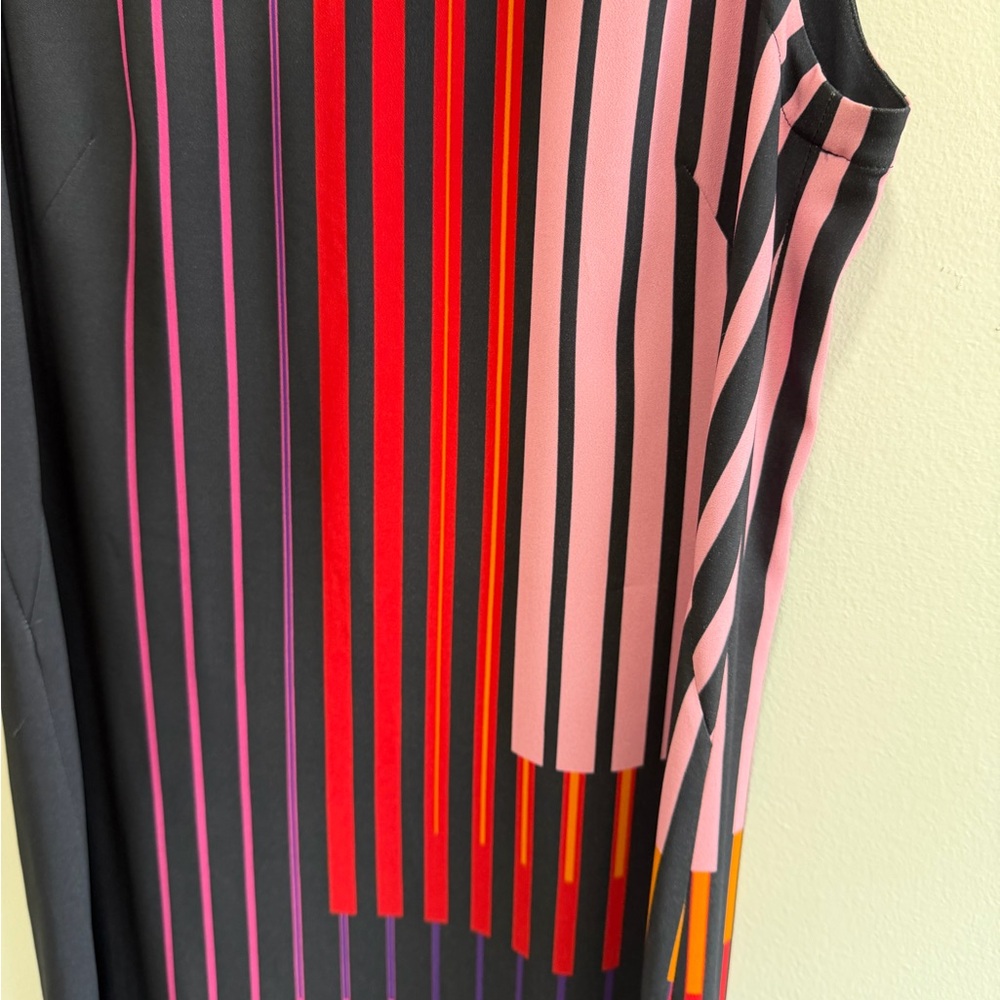 Akris Punto Striped Sleeveless Dress Size US 10 Maximalist Bold Preppy Career - Picture 7 of 13